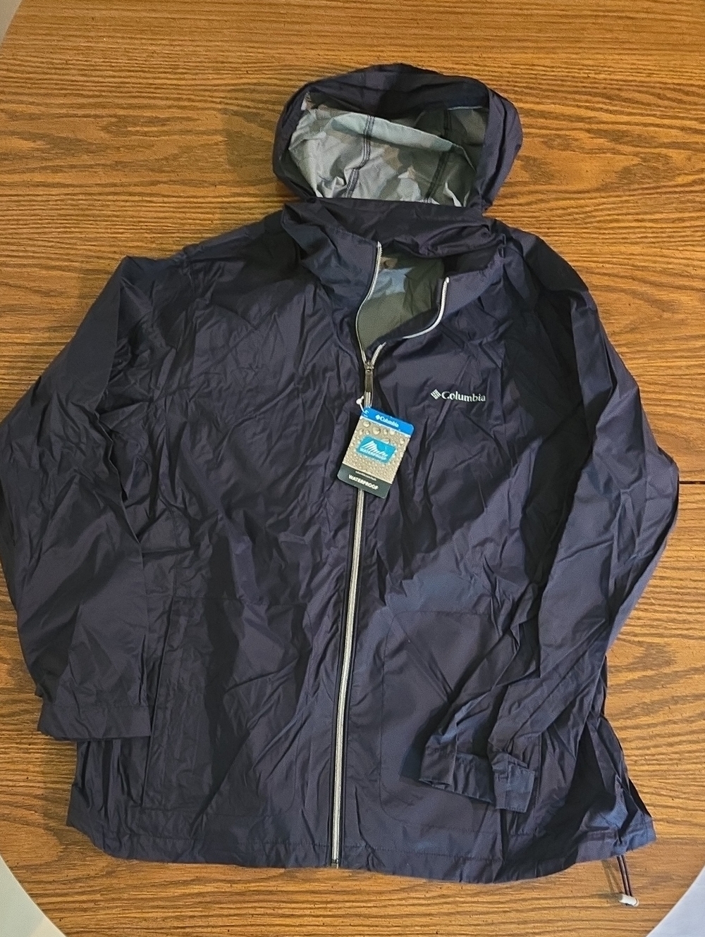 Columbia Navy Hooded Women's Waterptoof Jacket